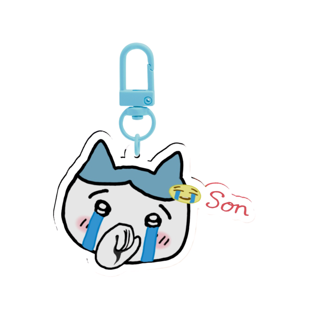 Hachiware son im crine keychain 😭