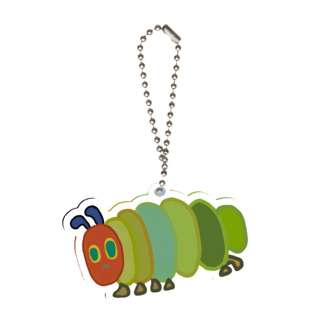 Chunky hungry caterpillar keychain 🐛