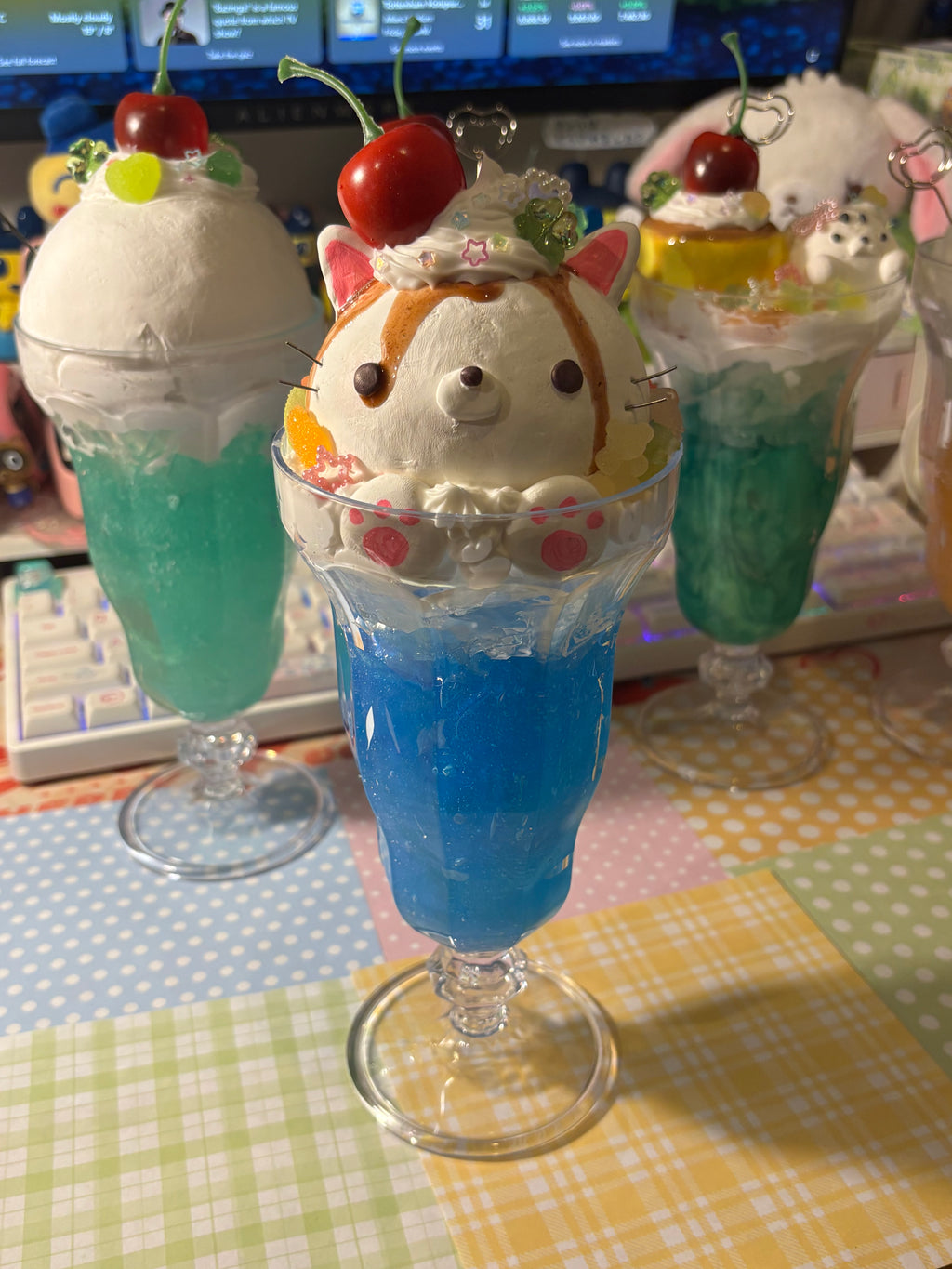 Kitty decorative cream soda 🍒