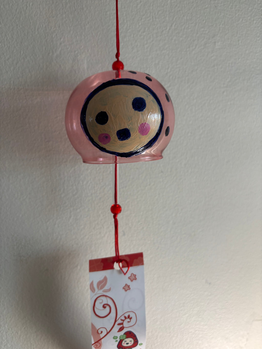 Hand-painted windchime - strawberry friend (red) 🍓