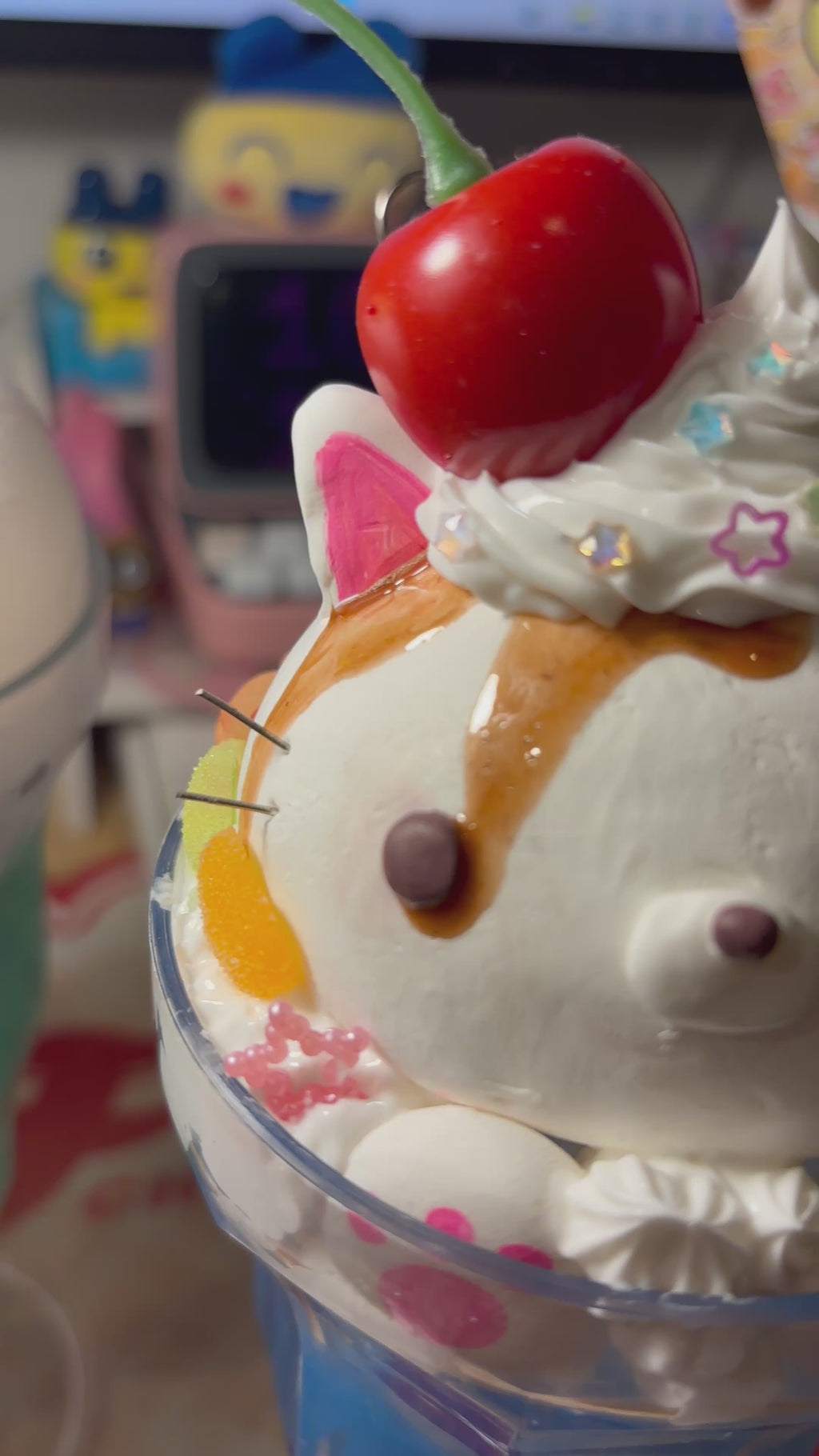 Kitty decorative cream soda 🍒